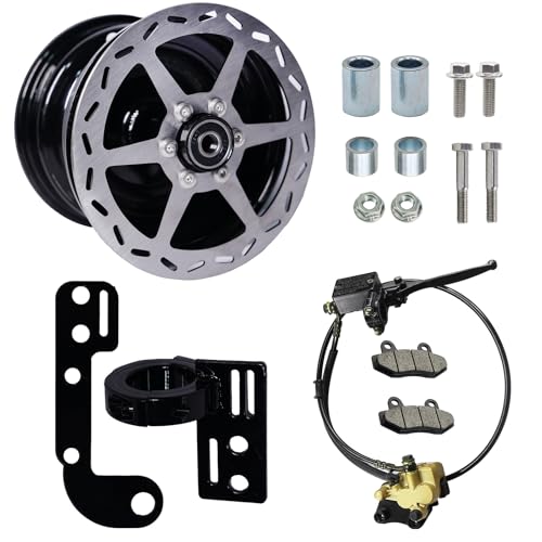 JMCHstore Front Rim Disc Hydraulic Brake Kit For Mega Moto 80 Suspension,For FRP GMB100 GPS Suspension, Baja DB30 Coleman B100 Motovox MBX10, 6 inch Mini Bike Front Brake