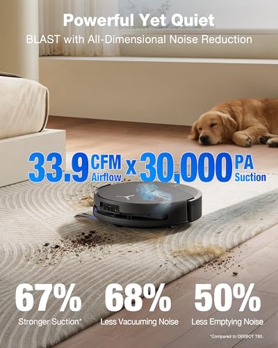 Robot vacuum suction close-up showing power