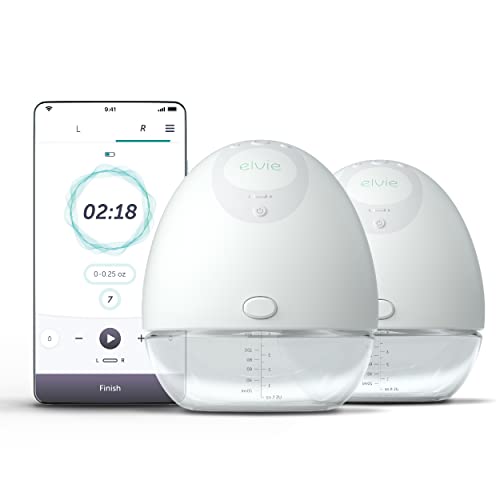 Elvie - Double, Wearable Breast Pump w/App - The Smallest & Quietest - Portable - Hands Free & Discreet - Automated with Four Personalized Settings