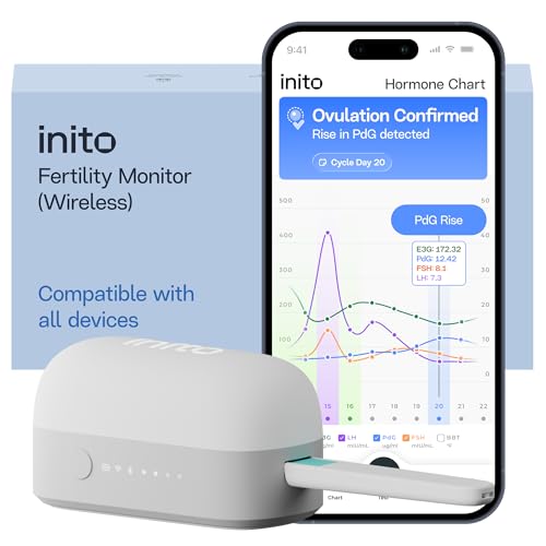 Inito Fertility Monitor & Hormone Tracker for Women | Track and Confirm Ovulation | Measures Estrogen, LH, PdG, FSH |Includes 15 Strips + Free app (Compatible with All iPhones)