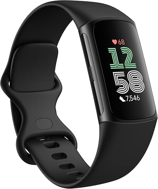 Fitbit Charge 6 on wrist in Obsidian/Black with S and L bands