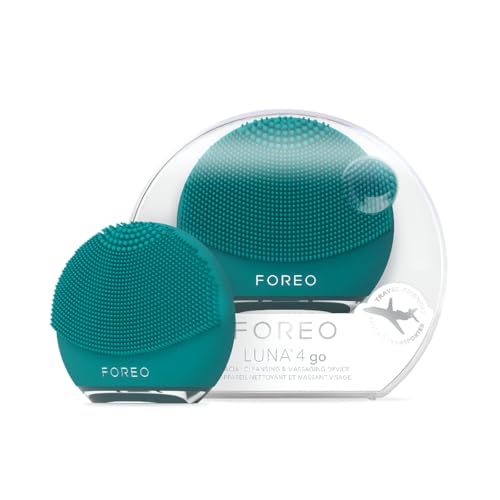 FOREO Luna 4 go Facial Cleansing Brush & Firming Face Massager, Evergreen