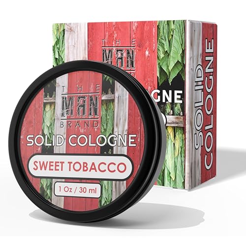 The Man Brand Solid Cologne Men's Sweet Tobacco Scent, Wax Tobacco Cologne for men, Solid Perfume with a Sweet Tobacco Scent (1 Ounce, Sweet Tobacco Mens Cologne Balm)