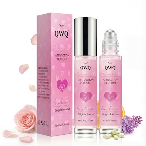 QWQ] Pheromone Perfume for Women, Long Lasting Oil Based Perfume to Attract Men, Fruity & Floral Scent Cologne, Portable Roll On Fragrance for Travel & Dating, Essential Oil Gifts for Her (1, Floral)