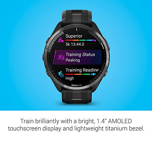 Garmin Forerunner 965 screen displaying a workout screen