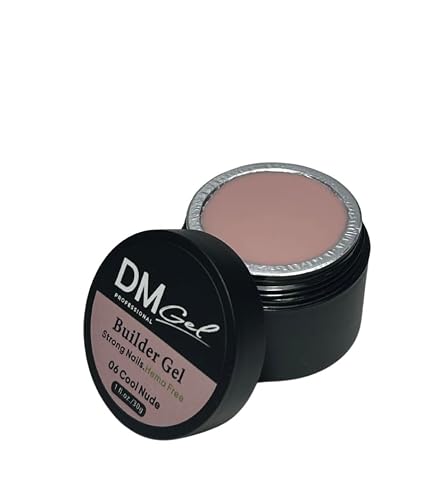 DMGel Professional 30g/1fl.oz Hema-Free/TPO-Free HARD BUILDER GEL For Nail Strengthening/Fast Overlay/Easy Extension. Self-leveling, Russian manicure gel. Naked Manicure COOL NUDE