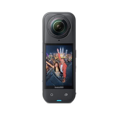 Insta360 X5 - Waterproof 8K 360° Action Camera, Leading Low Light, Invisible Selfie Stick Effect, Rugged and Replaceable Lens, 3-Hour Battery, Built-in Wind Guard, Stabilization, Triple AI Chip Design