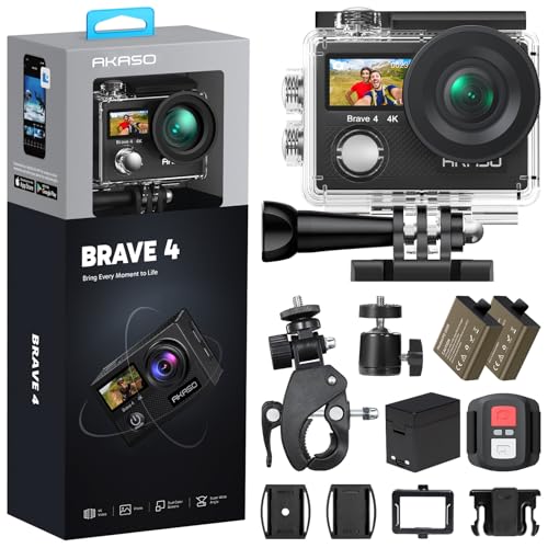 AKASO Brave 4 Action Camera 4K30 Ultra Hd Waterproof Underwater Camera