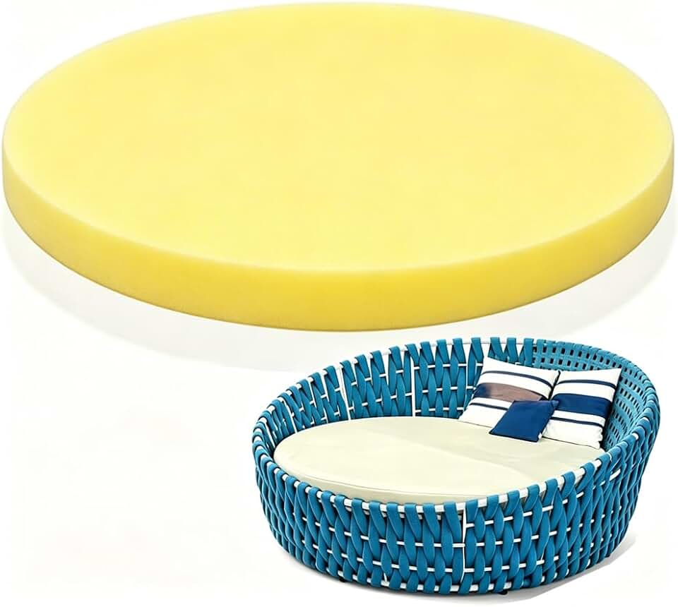 High Density Foam Yellow 35D Round Padding