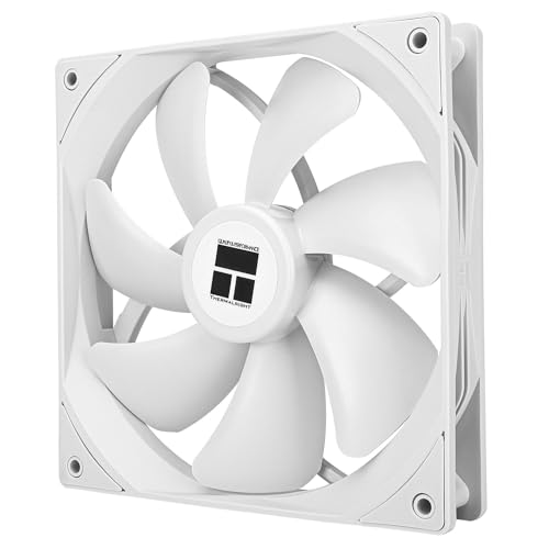 Thermalright TL-C14CW CPU Cooler, S-FDB Bearing 140mm Case Fan With 4-PWM Control, Low Noise Computer Chassis Cooling, White (TL-C14CW)