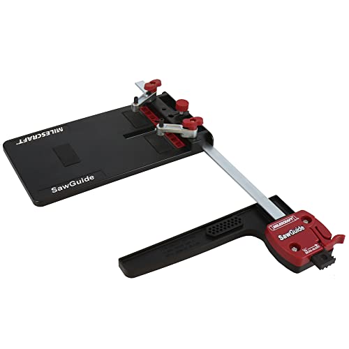 Milescraft 1403 Universal Saw Guide for Circular and Jig Saws Rip Guide Extends 14in Cuts Circles up to 24in