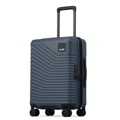 Coolife Luggage Carry-On, Lightweight PC Hardside Suitcase, 20-Inch, Black | Expandable Carry-On, Dual Spinner Wheels, TSA-Approved Lock, Upgraded PC Hardshell, Durable Travel Suitcase