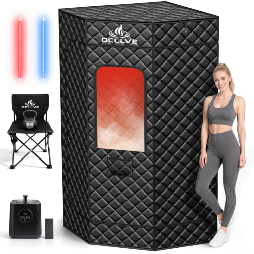 OCLLVE 3L 1400W Portable Steam Infrared Sauna Box for Home & Indoor Use