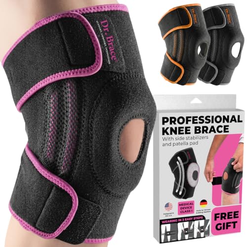 DR. BRACE ELITE Knee Brace with Side Stabilizers & Patella Gel Pads for Maximum Knee Pain Support and fast recovery for men and women-Please Check How To Size Video (Orion's, Medium)