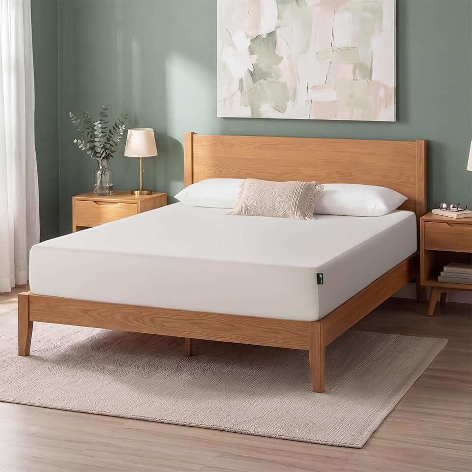 Zinus 10 Inch Queen Green Tea Memory Foam Mattress