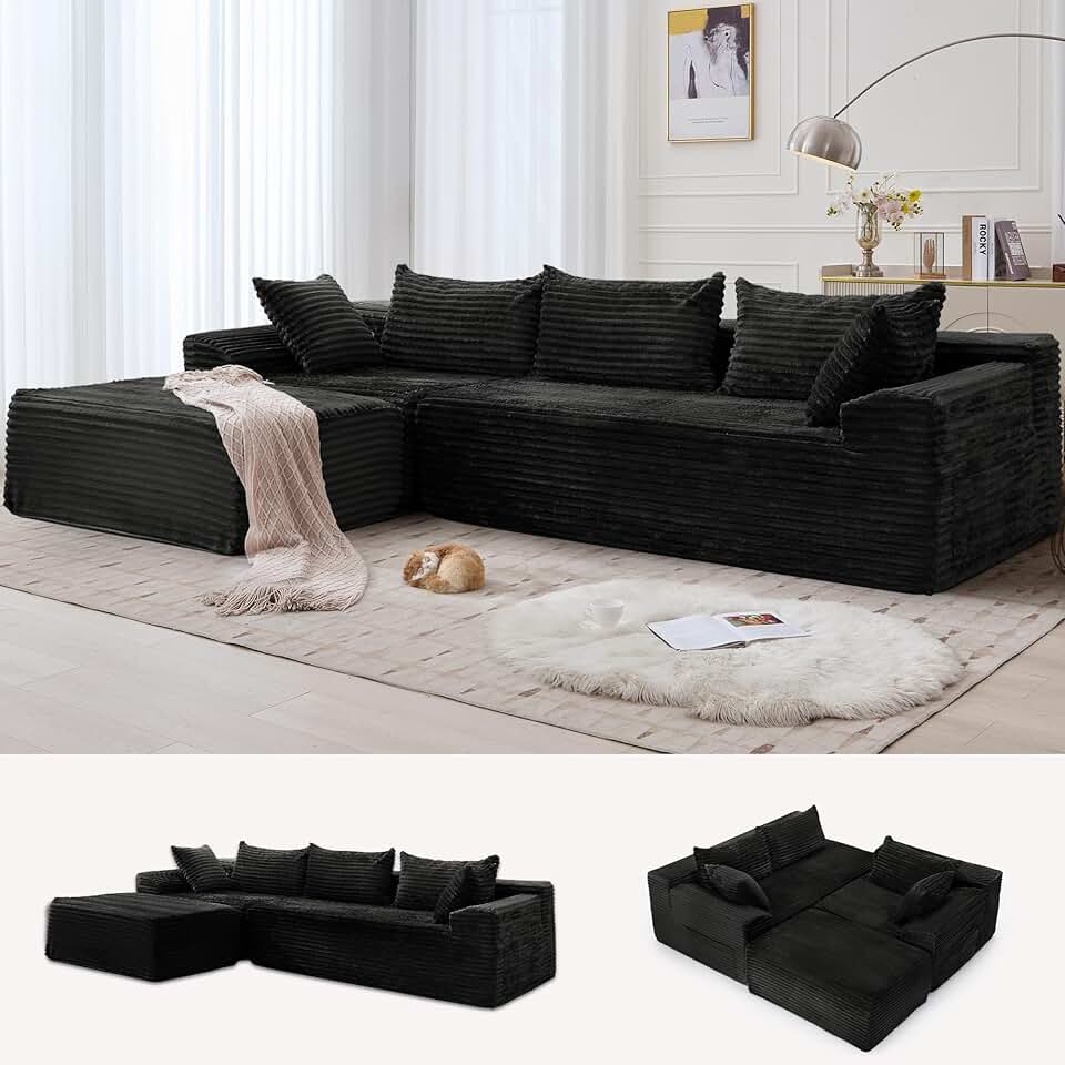 Korser L-Shaped Modular Sectional Sofa