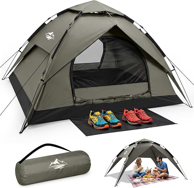 Camping Tent 2/3/4 Person Instant Pop Up Tent