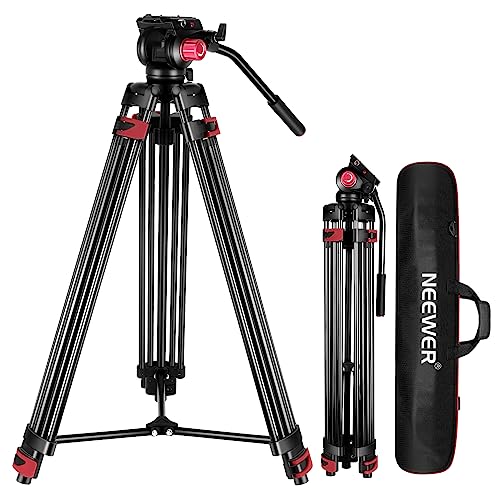 NEEWER 79"/200cm Video Tripod, Heavy Duty Aluminum Alloy Camera Tripod