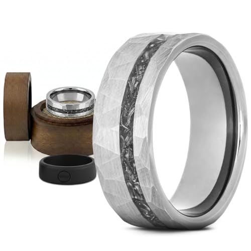 Gentlemen's Bands Men's Silver Tungsten Wedding Band, 8mm, Size 11