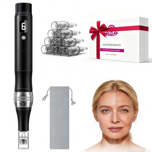 Microneedling Pen – Microneedle Derma Roller Pen for Home Use-0.25MM Black