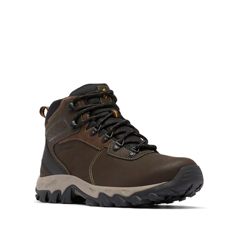 Columbia Mens Newton Ridge Plus II Waterproof Hiking Boot, Cordovan/Squash, 11