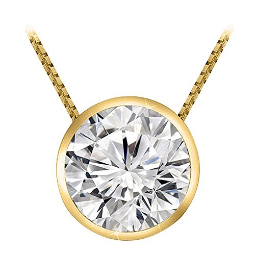 0.75 to 5 Carat 14K Lab Grown Diamond Lunar Moonlit Orbital Pendant