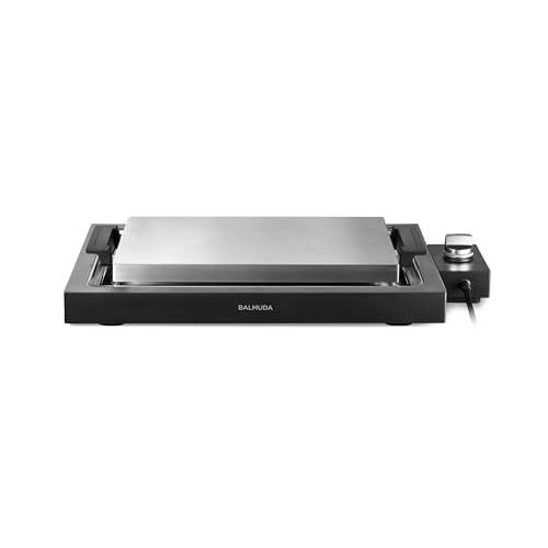 BALMUDA The Teppanyaki | Electric Griddle | 15” W x 9.6” D Cooking Surface | 6.6mm Thick Plate | Precise Temperature Control (320°F–430°F) | 360 Design | Perfect for Steak, Okonomiyaki, Crepes, & More