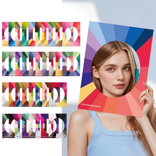 Color Analysis Draping Kit – 36 Color Drapes for DIY Seasonal Analysis – Find Your Best Colors for Makeup, Wardrobe & Personal Style – with Guide & Rating Sheet