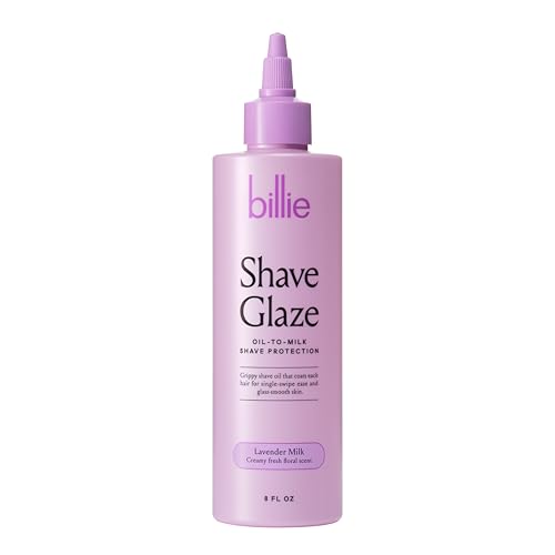 Billie Shave Glaze Shave Oil, Lavender Milk, 8 oz