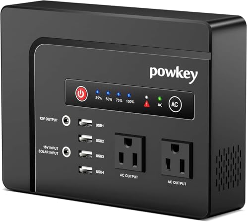 powkey 200W Portable Power Bank with AC Outlet 120V, 146Wh Power Station