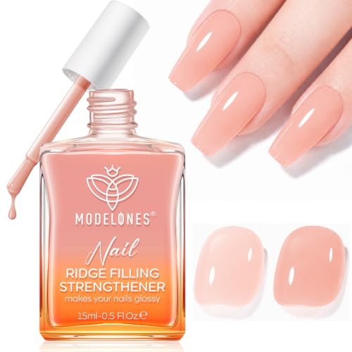 Modelones Nail Strengthener and Growth, Fall Nude Nail Polish Nail Hardener