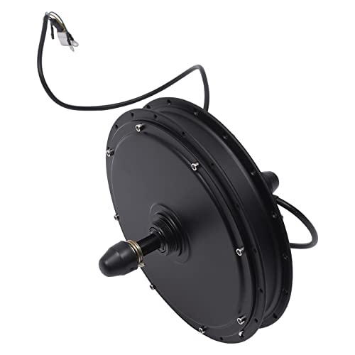 BANLICALI Rear Wheel Hub Motor 48V 1000W Aluminium Alloy E-Bike Mid Drive Motor with Disc Brake, Brushless Gearless, 460RMP 50N.M, for Rear Wheels of Bicycles with Dropouts of 5.31", Black