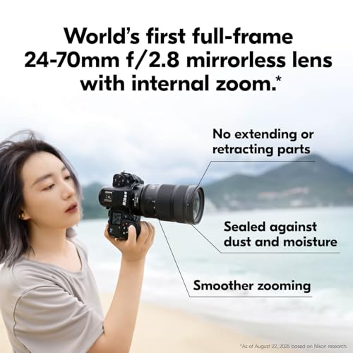 Nikon NIKKOR Z 24-70mm f/2.8 S II close-up with lens hood