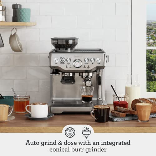 Breville Barista Express BES870XL front view with integrated grinder