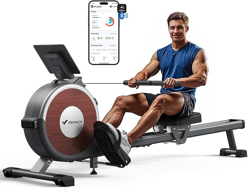 MERACH Q1S Magnetic Rower front view