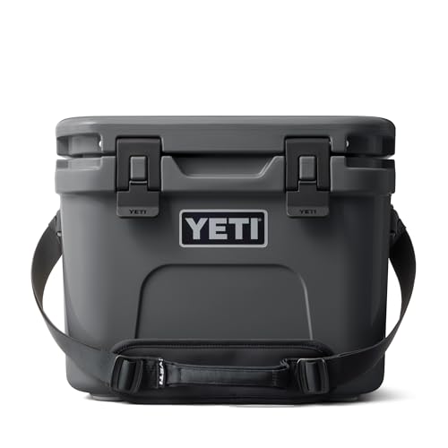 YETI Roadie 15 Hard Cooler in Charcoal with DoubleDuty strap