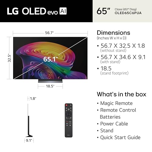 LG OLED evo C6 brightness and color test image