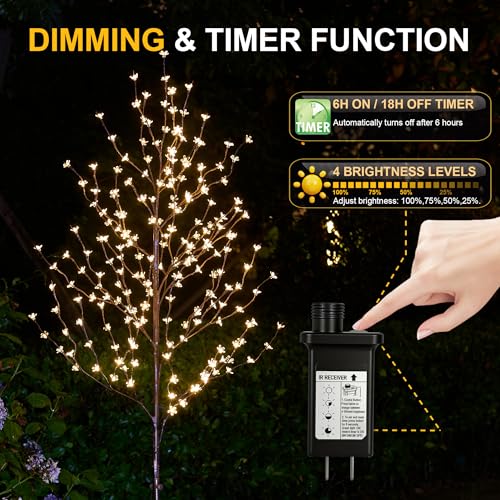 LIGHTSHARE cherry blossom tree with extra blossoms and packaging