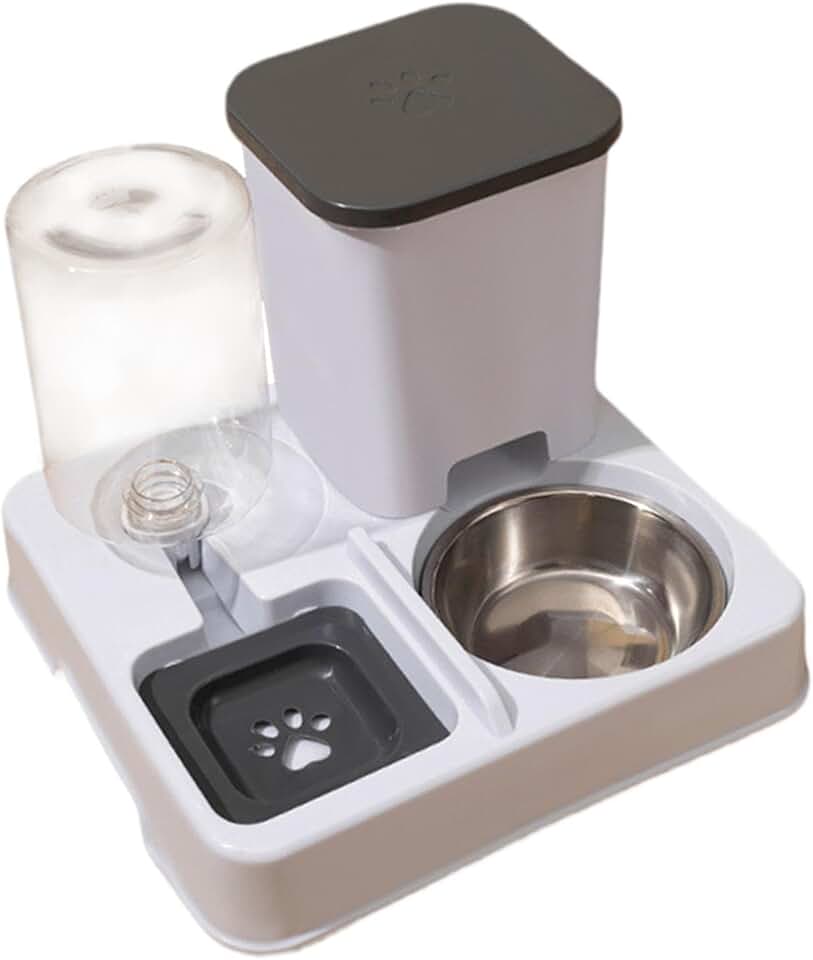 Automatic Dog Cat Feeder 2 in 1 Feeder and Water Dispenser