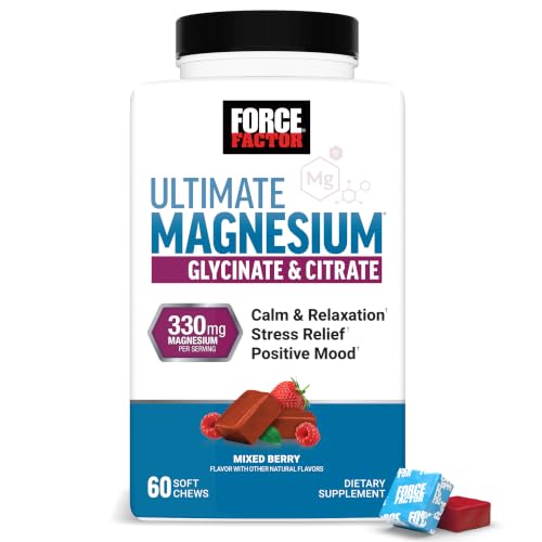 Force Factor Ultimate Magnesium Supplement with 330mg Magnesium Glycinate