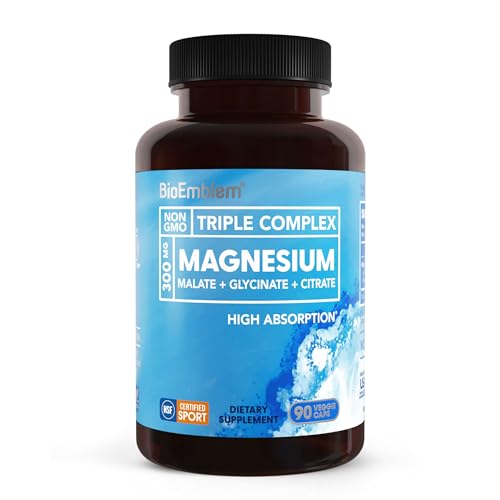 BioEmblem Magnesium Glycinate Complex, 300mg Per Serving, 90 Capsules