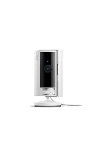 Ring Indoor Cam, sécurité pour la maison ou l’entreprise en vidéo 1080p HD, White