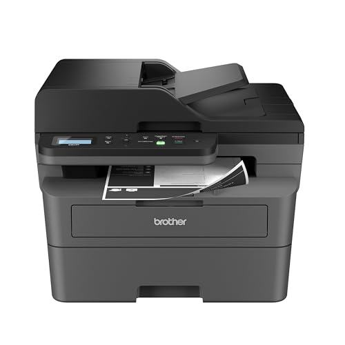 Brother DCP-L2640DW imprimante laser multifonction monochrome compacte sans fil avec copie et numérisation, recto verso, mobile, noir et blanc | Inclut un essai Refresh Subscription(1), compatible avec Alexa