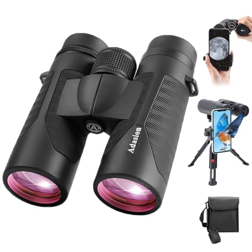 12x42 HD Binoculars for Adults High Powered with Phone Adapter and Tripod