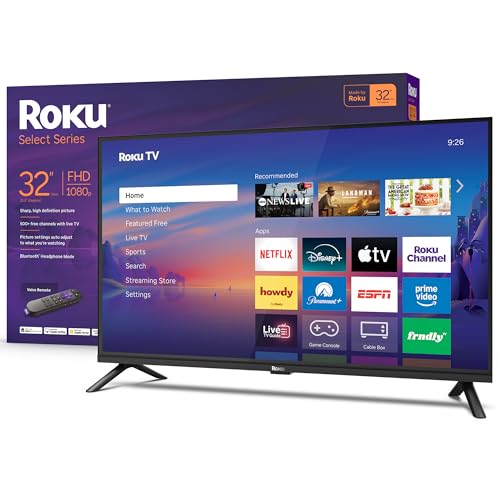 Roku Smart TV 2026 – 32-Inch Select Series, 1080p Full HD TV