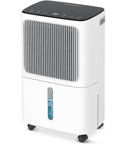 VEAGASO 34 Pint/D Dehumidifier for Basement with Drain Hose