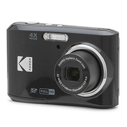 Kodak PIXPRO FZ45 Cámara digital, point & shoot de 16MP con zoom óptico 4X, gran angular de 27mm, LCD de 2.7 pulgadas, video 1080p, negro