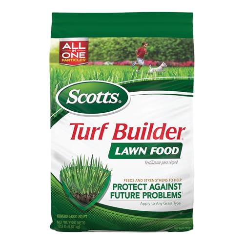 Scotts Turf Builder Lawn Food - Fertilizer for Grass, for All Grass Types, 5,000 sq. ft., 12.5 lb.