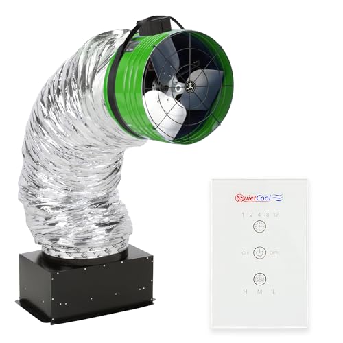 Quietcool QC ES-4700 RF Energy Saver Advanced Whole House Fan with Wireless Control - Up to 4195 CFM - As low as 75 watts - Two Speed - Covers up to 2,098 SQFT - 10 Year Warranty - Removable Grille