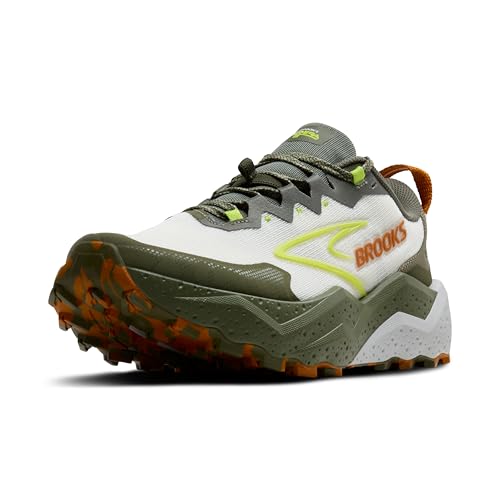 Brooks Men’s Caldera 8 Ultra Trail Running Shoe - Dusty Olive/Lime/Oyster - 9.5 Medium